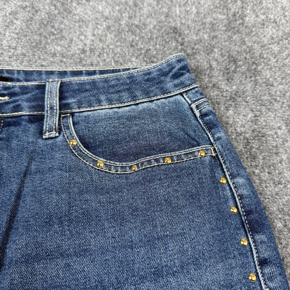 Express Embellished Jean Womens Size 10 Straight Leg Studded Medium Wash NWT - Picture 5 of 14